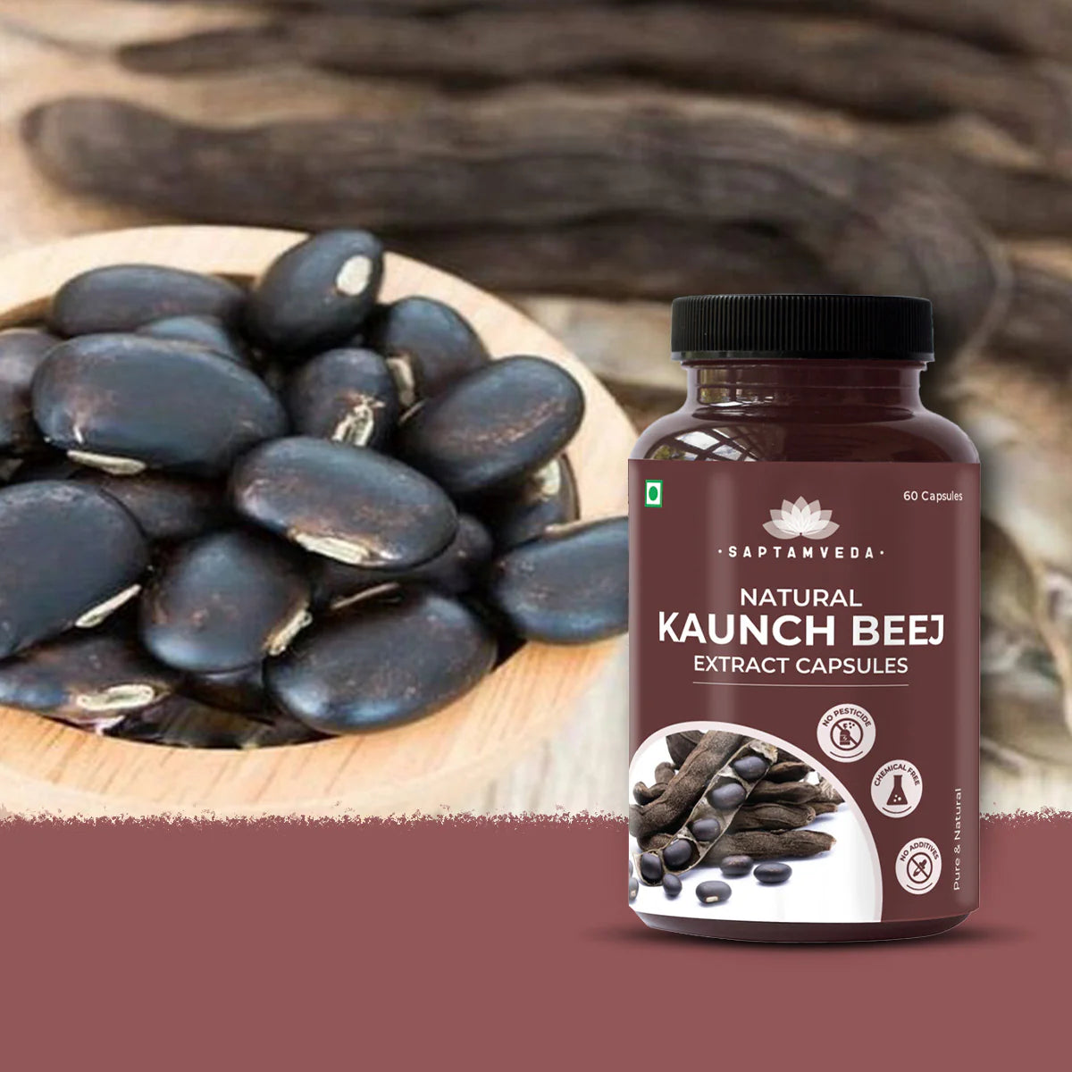 Natural Kaunch Beej Extract Capsules | Fertility Support