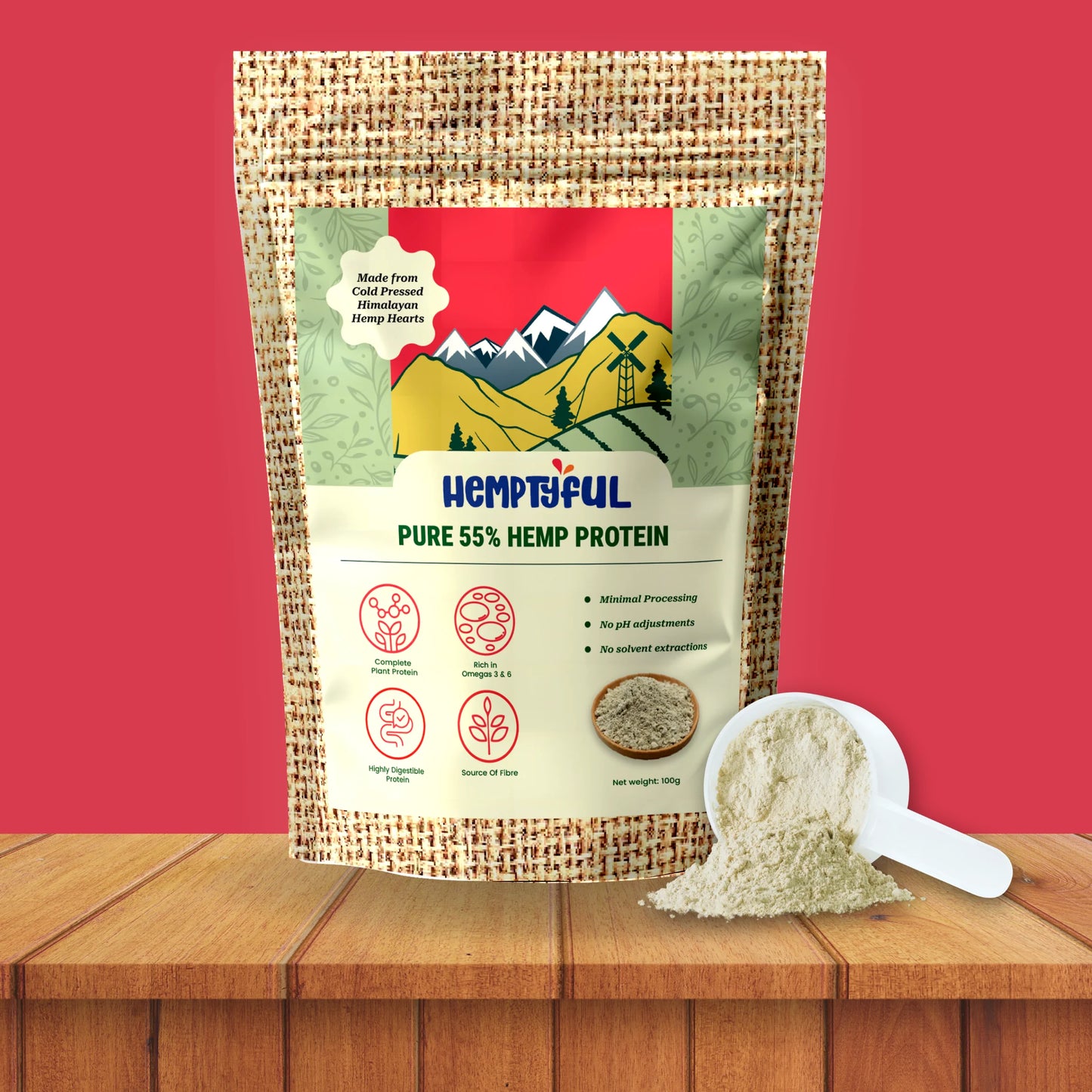 Pure 55% Hemp Protein Powder