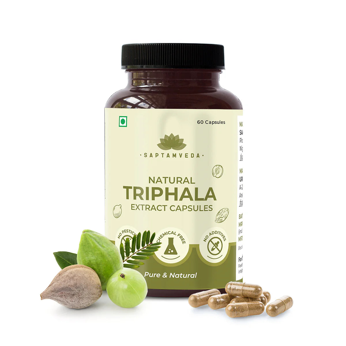 Natural Triphala Capsules | Amla, Bhibhitaki & Haritaki